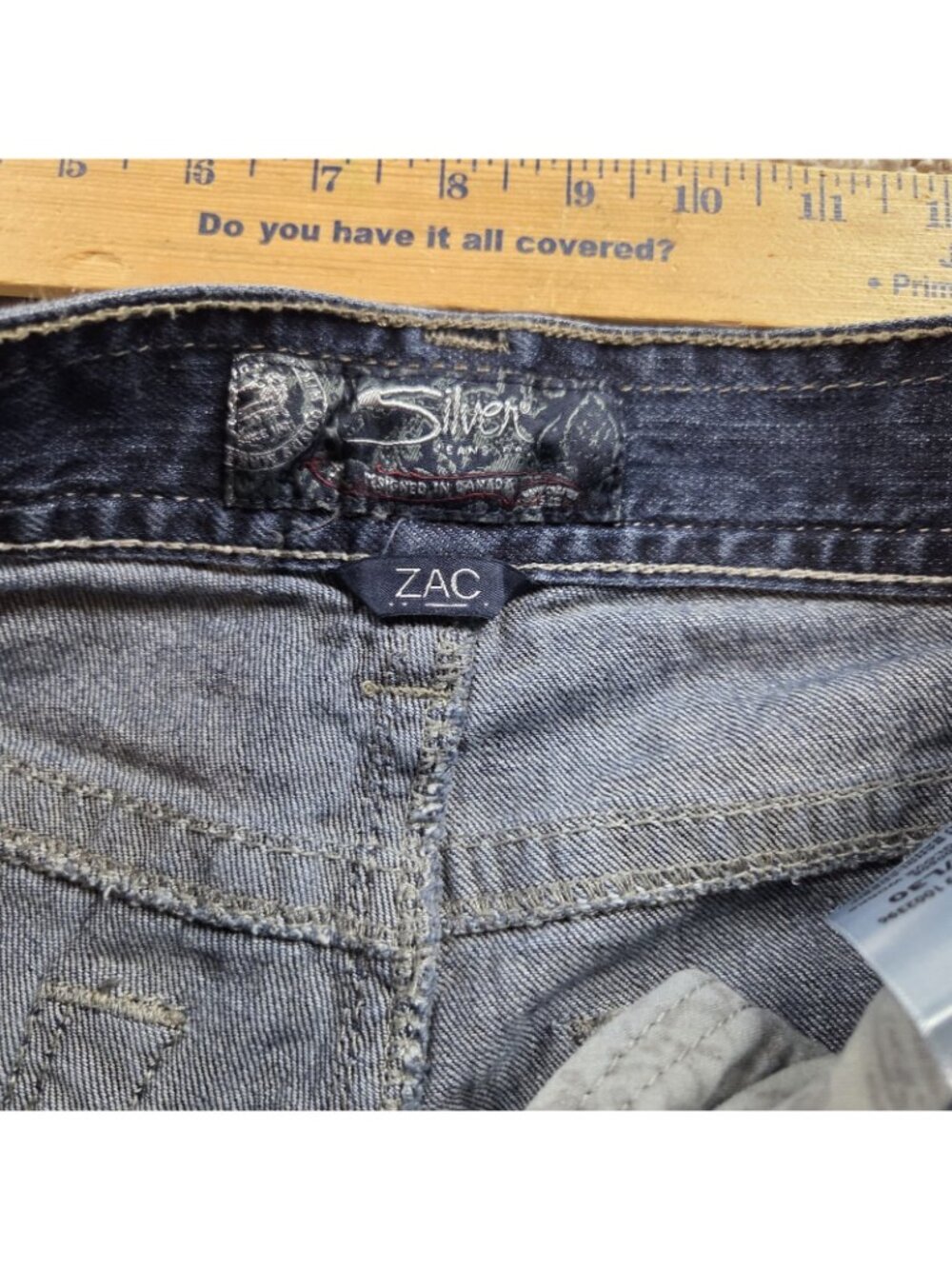 Silver Jeans Co Jeans Mens 30x30 Blue Denim Distressed Relaxed Straight Zac - Picture 3 of 7